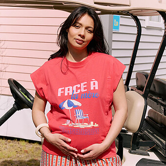 T-shirt d'Allaitement Face à la Mère - M