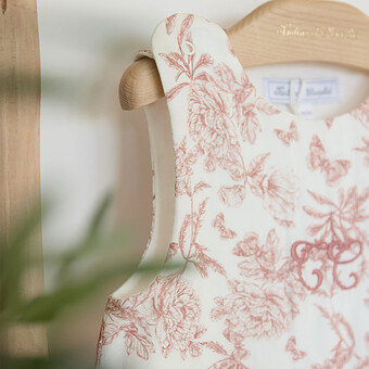 Gigoteuse Eté Toile de Jouy Rose - 3/9 Mois