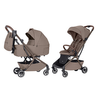 Poussette et Nacelle Pliable Magia - Cocoa Beige