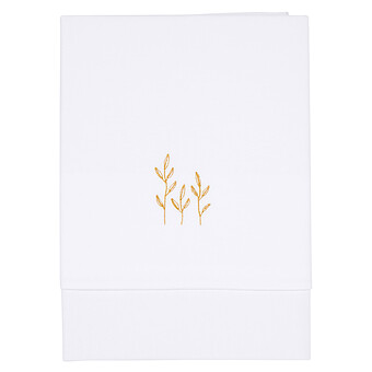 Drap de Lit Bébé Wild Flowers Ochre Brodé - 110 x 140 cm 