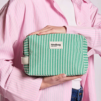 Trousse de Toilette Léon - Riviera Rayures Vert
