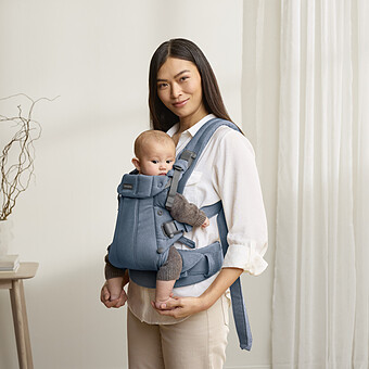 Porte-bébé Harmony Tissé Chiné - Bleu