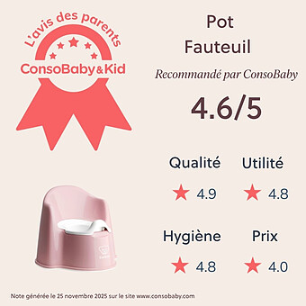 Pot Fauteuil - Rose Pastel et Blanc