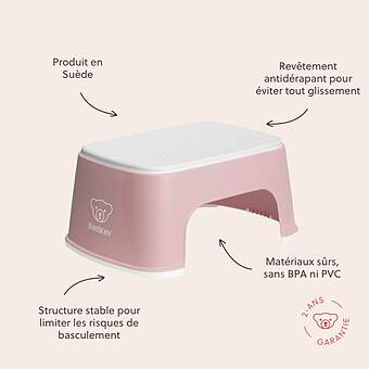 Marchepied - Rose Pastel et Blanc