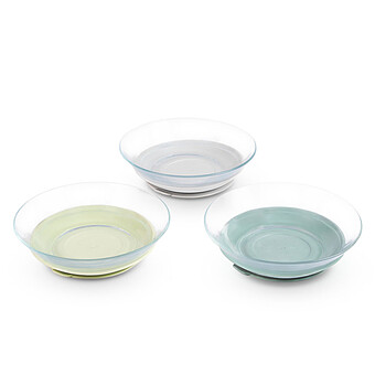 Set Assiettes Verre 3 Pièces - Misty Green