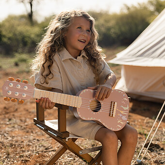 Guitare en Bois Safari Friends - Rose