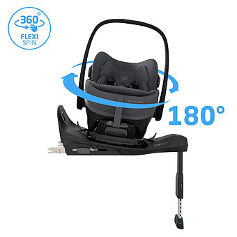 Siège Auto Pebble Slide Pro i-Size Groupe 0+ - Moon Graphite