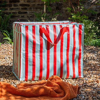 Sac de Rangement Jumbo - Rayures Bleues et Rouges