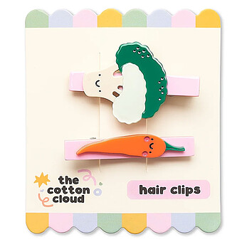 Lot de 2 Barrettes - Veggie Pals