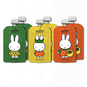 Lot de 6 Gourdes Réutilisables - Miffy x Didobaby