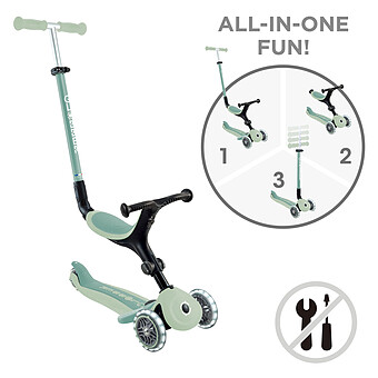 Trottinette Evolutive Go Up Active Lights Ecologic - Pistache
