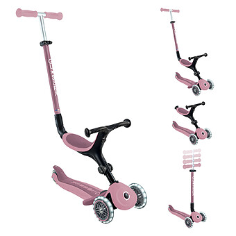 Trottinette Evolutive Go Up Active Lights Ecologic - Framboise