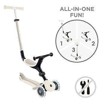 Trottinette Evolutive Go Up Active Lights Ecologic - Noix de Coco