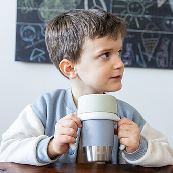 Tasse d'Apprentissage Inox Click & Drink - Pebble