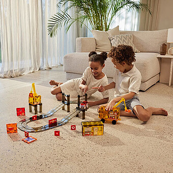 Kit de 48 Tuiles Aimantées Chantier de Construction