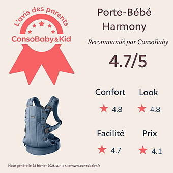 Porte-bébé Harmony Tissé Chiné - Bleu