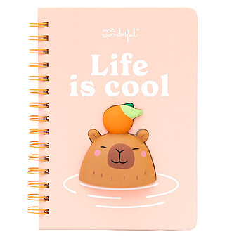 Cahier A5 - Capybara Lisfe Is Cool