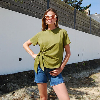 T-shirt d'Allaitement Noué - L