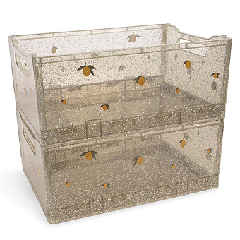 Lot de 2 Boîtes de Rangement Pailletées - Sparkling Blue