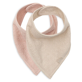 Lot de 2 Bavoirs Bandana - Silk Rose & Sand
