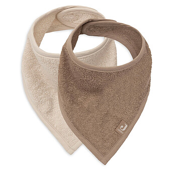 Lot de 2 Bavoirs Bandana - Sand & Milky Coffee