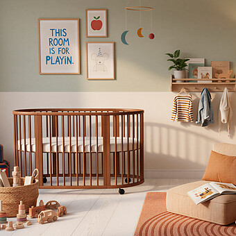 Lit Bébé Sleepi - Brun Chaud