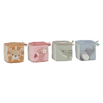 Lot de 4 Cubes Doux - Safari Friends