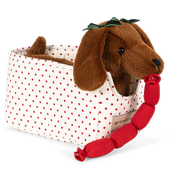 Peluche Chien Saucisse Chorizo - Brown