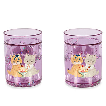 Lot de 2 Verres Magiques Kitty Gelateria - 180 ml