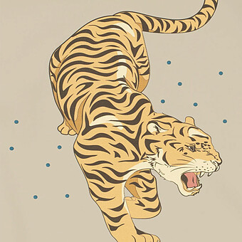 Lot de 2 Bavoirs - Tiger Ruggito