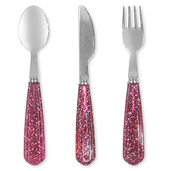 Lot de 3 Couverts Pailletés - Sangria