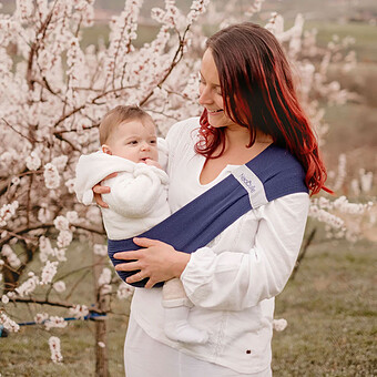Porte-bébé d'Appoint Hop'la Marine - XL