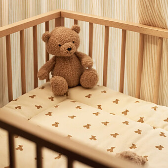 Tapis de Parc Rectangulaire Little Waffle - Mini Teddy Bear