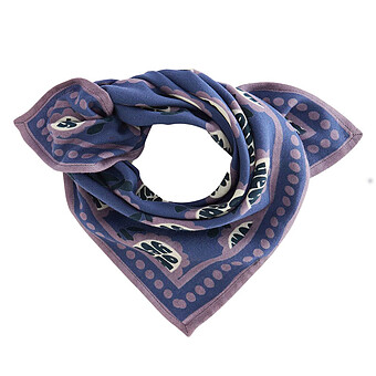 Small Foulard Manika Yeah - Indigo 