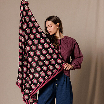 Big Foulard Latika Yeah - Coal