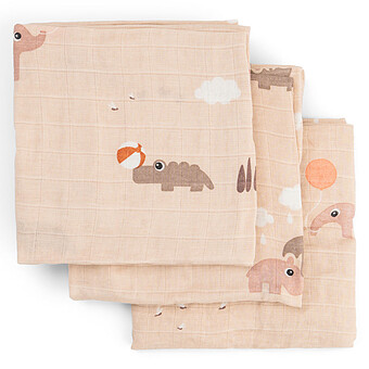 Lot de 3 Langes - Playground Rose