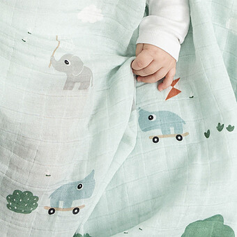 Lot de 3 Langes - Playground Bleu