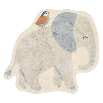 Tapis Safari Friends Eléphant Gris - 110 x 120 cm