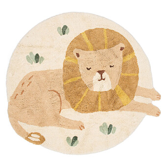 Tapis Safari Friends Lion Jaune - 110 x 117 cm