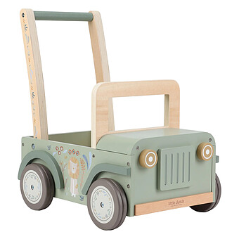 Chariot Voiture de Safari en Bois Safari Friends - Vert