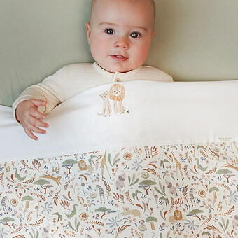 Drap Housse Safari Friends Blooming Safari - 70-75 x 140-150 cm