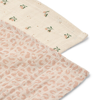 Lot de 2 Langes Lewis - Mini Leo Mini Peach
