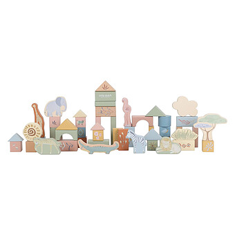 Blocs de Construction en Bois - Safari Friends