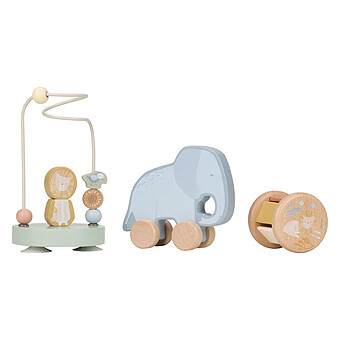 Coffret de 3 Jeux d'Eveil en Bois Safari Friends