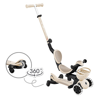 Trottinette Evolutive Go Up Baby 360 Lights - Taupe