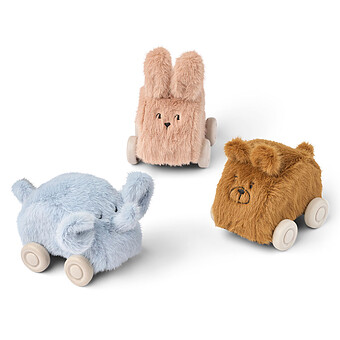 Lot de 3 Voitures en Peluche Ansel - Pale Tuscany Mix