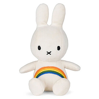 Lapin Miffy Brodé Blanc Cassé Rainbow - Petit