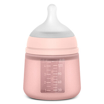 Biberon Silicone Tétine SX Pro Colour Essence Rose Nude - 120 ml