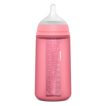 Biberon Silicone Tétine SX Pro Colour Essence Rose Flamant - 330 ml