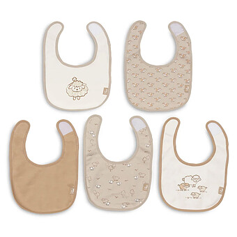 Lot de 5 Bavoirs Imperméables - Woolly